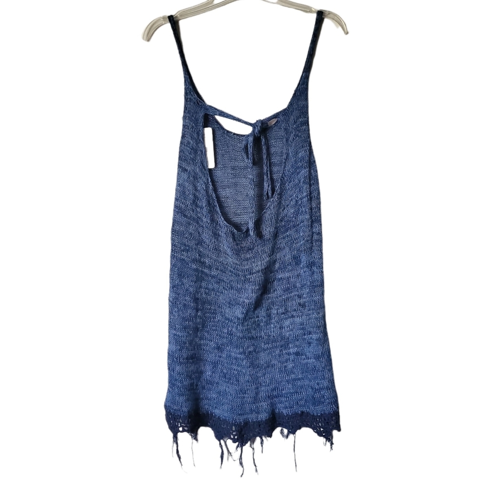 NWT Free People Navy Blue Crochet Tunic - Picture 2 of 6